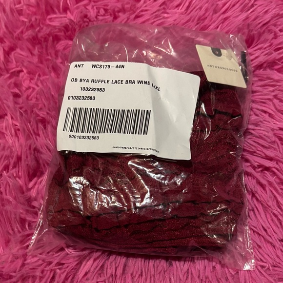 Anthropologie Lyrebird Adjustable Straps Ruffle Lace Bralette Women Size Large - Picture 3 of 5